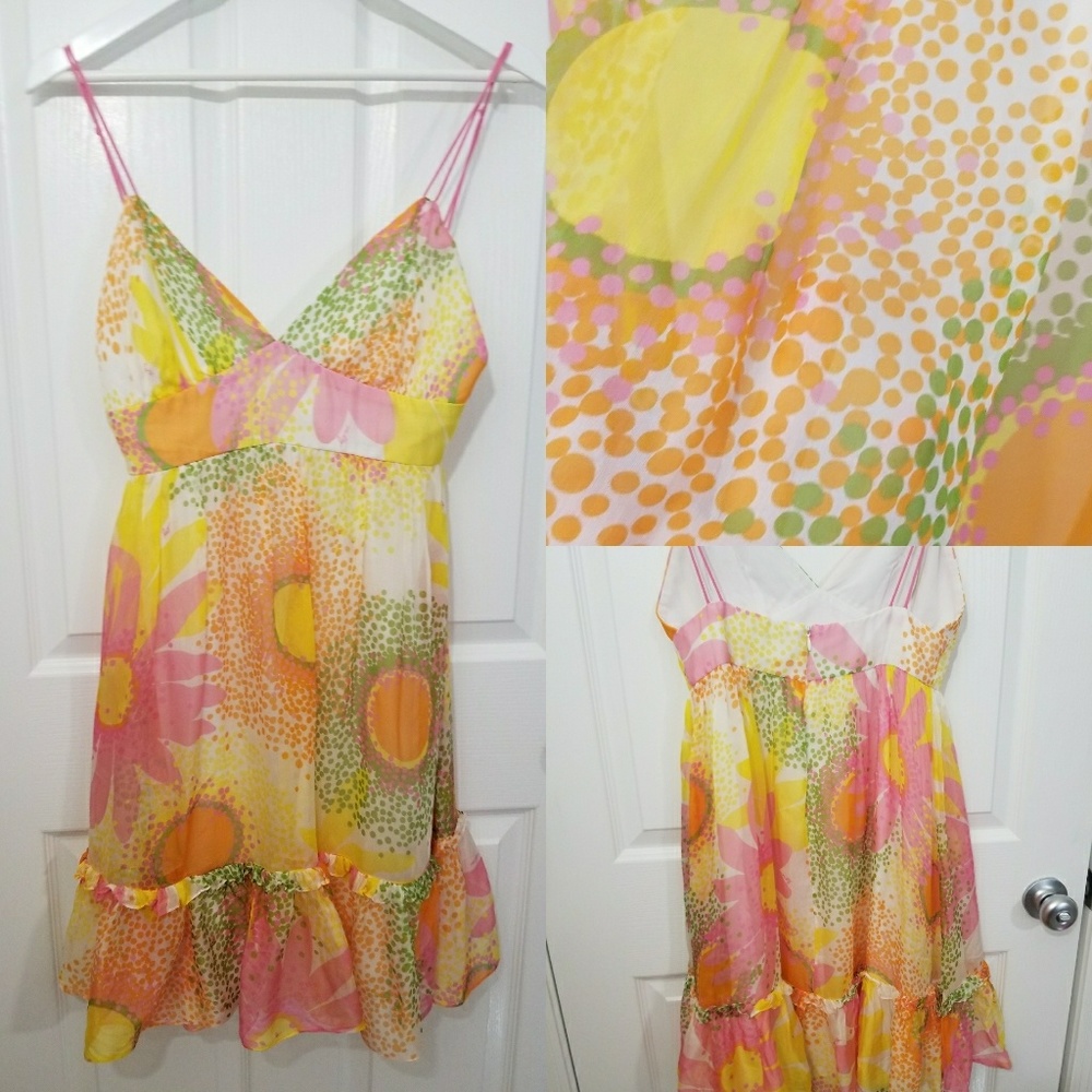Milly floral silk dress